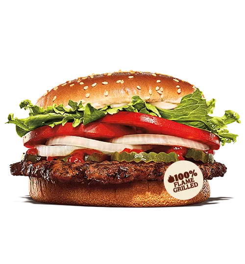 whopper ala carte burger king menu